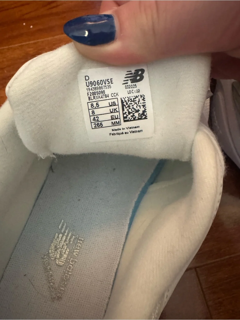 New Balance 9060 (these fit like a men’s 8.5, women’s 10)